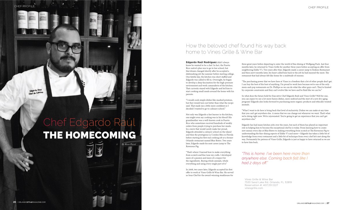 May '17 - Chef Edgardo Raul